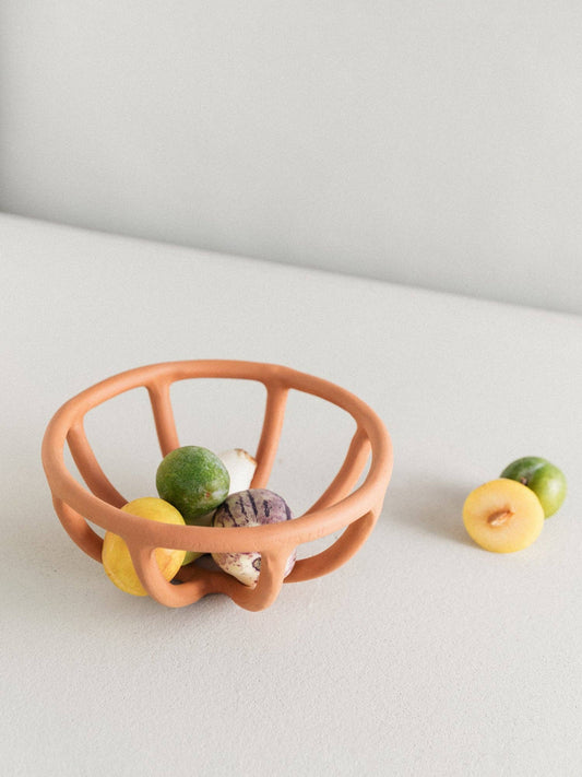 Medium Prong Fruit Bowl - Terracotta