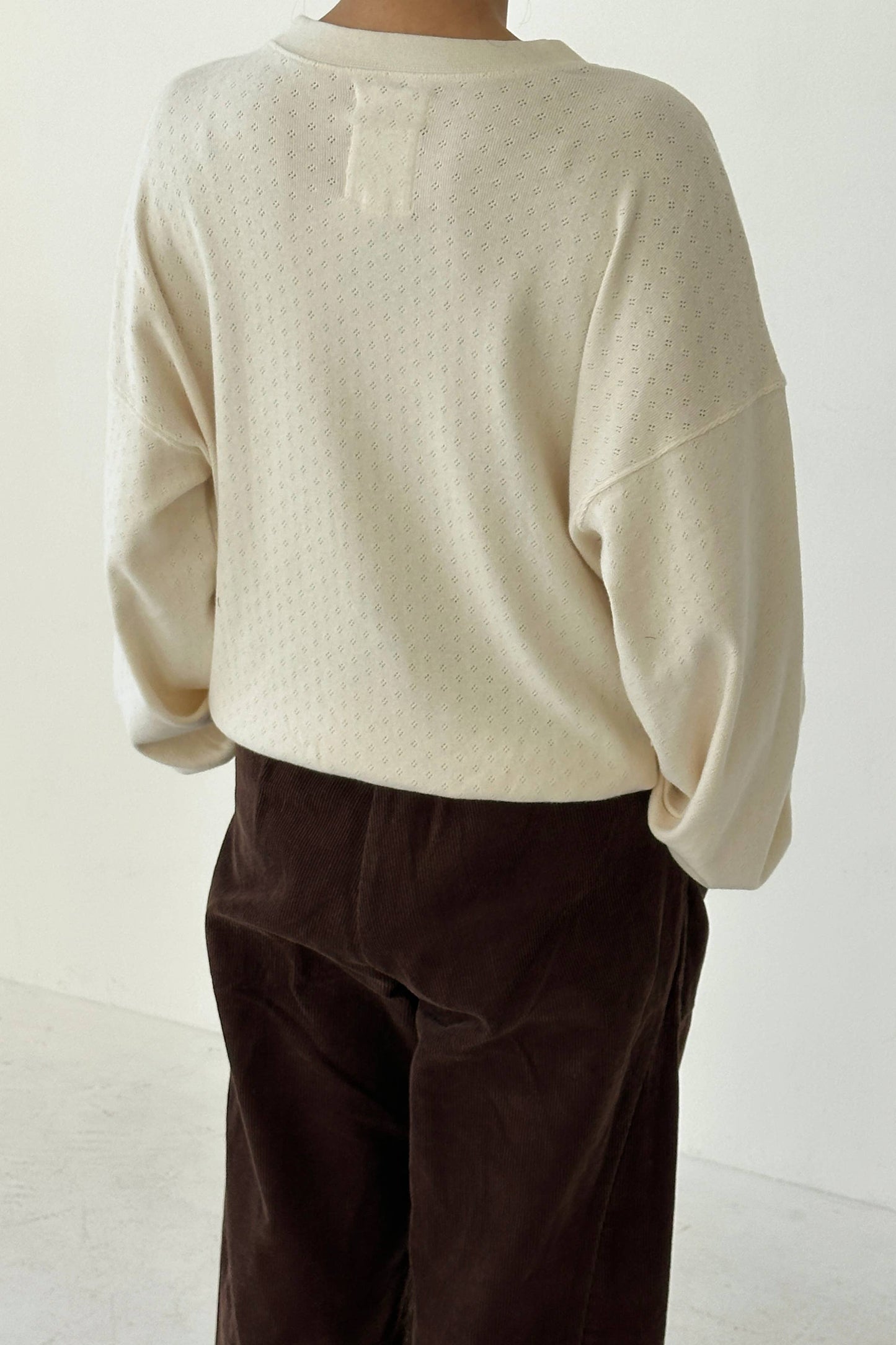 Pointelle Core Sweatshirt - Natural