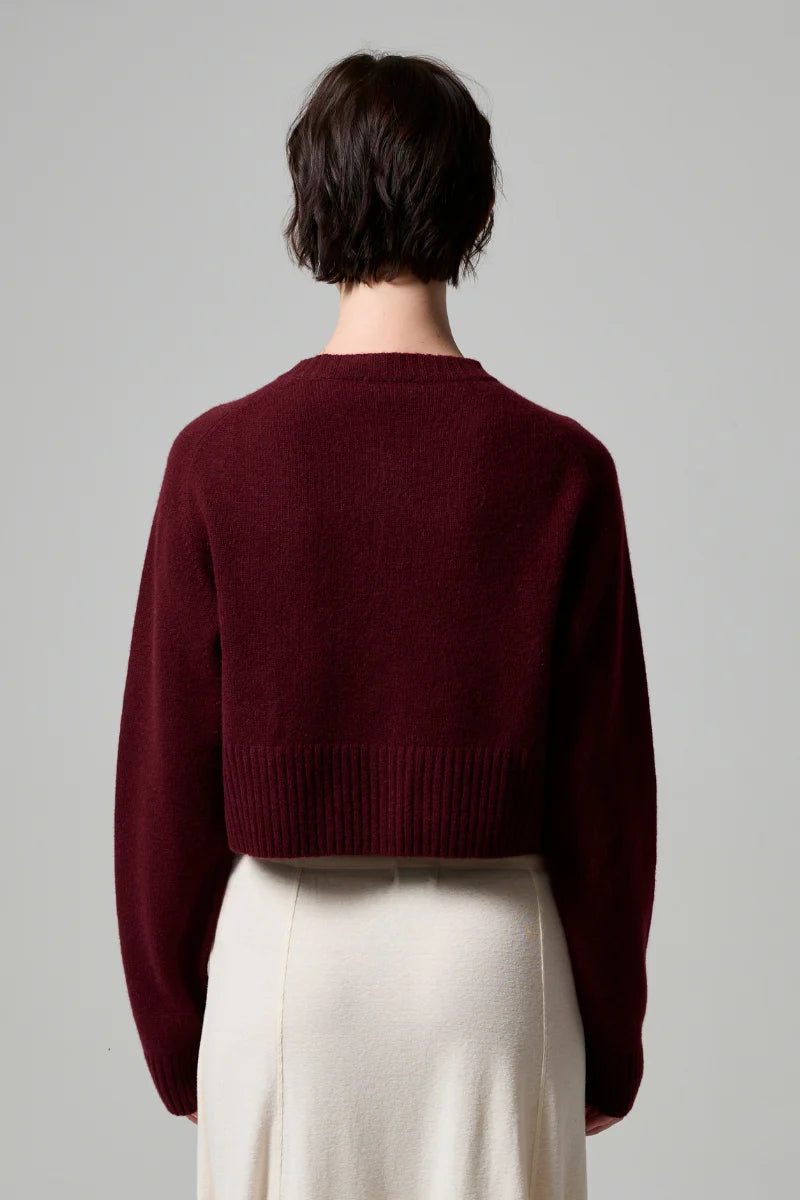 Edie Zip-Up Sweater - Currant