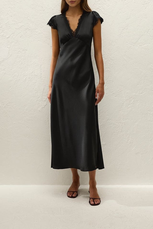 Mina Midi Dress - Black