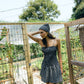 Shore Mini Dress - Black and White Gingham Check