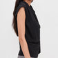 Knitted Scarf Tee - Black