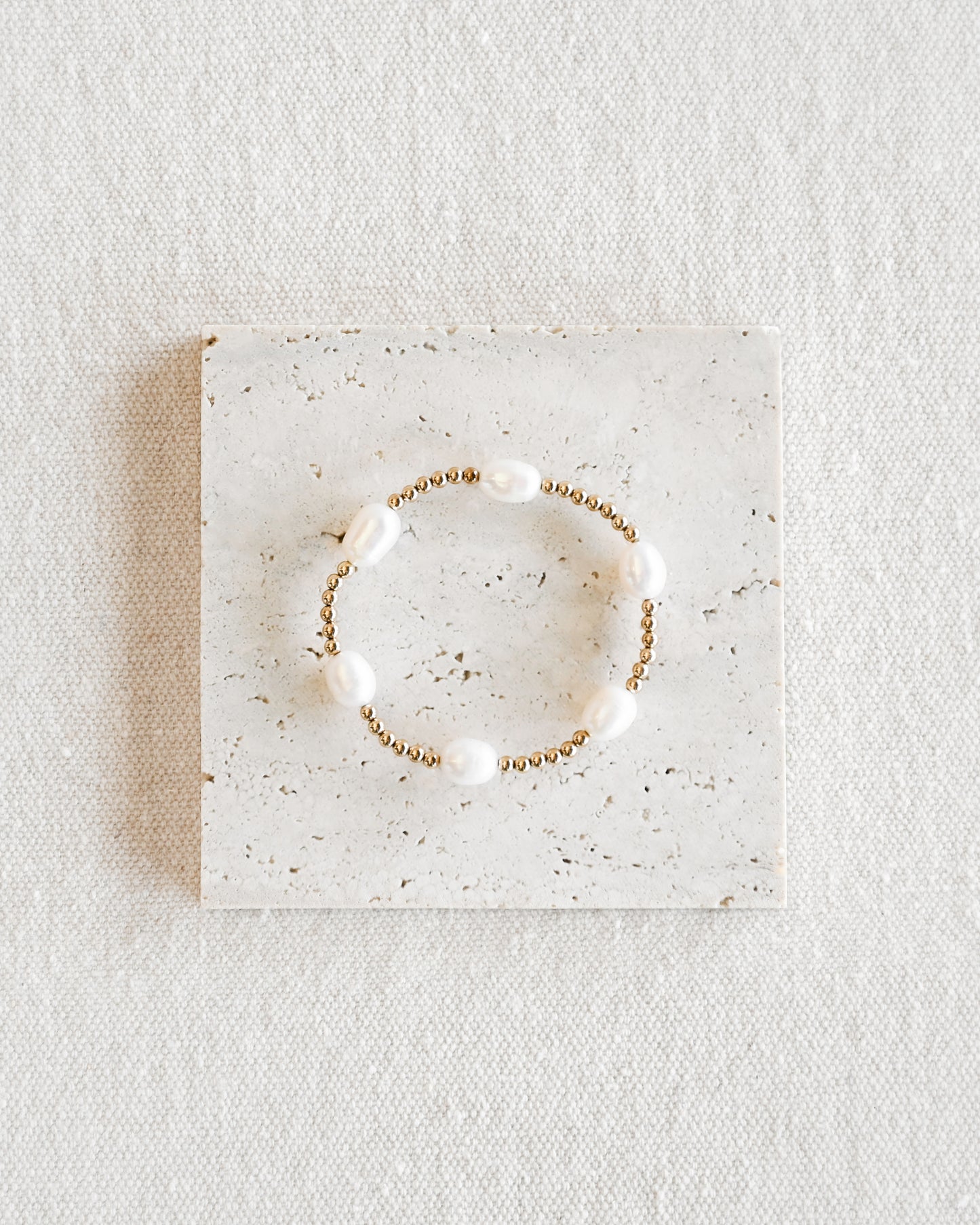 Gretchen Gold Filled Pearl Bracelet