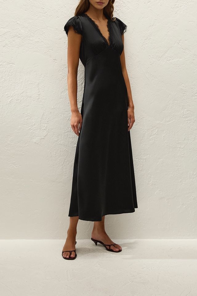 Mina Midi Dress - Black
