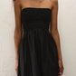 Orla Strapless Midi Dress - Black