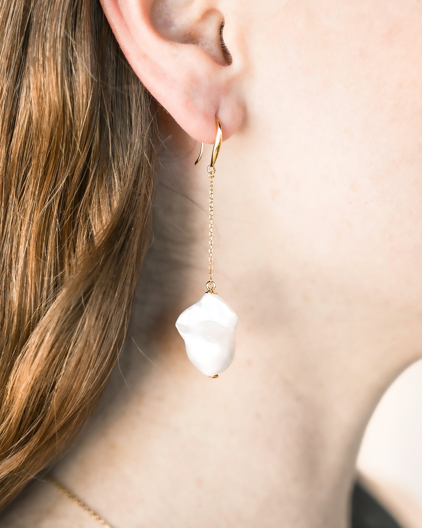 Inez Baroque Pearl Drop Earrings