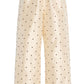 Silk Taffeta Cargo Pants - Creme Walnut Polka Dot