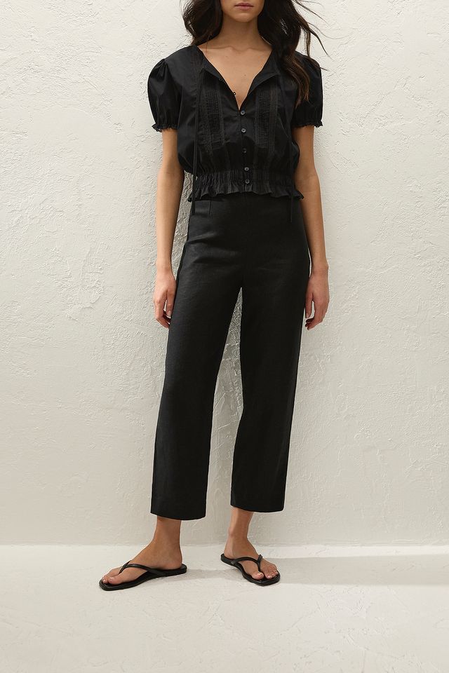 Fiora Blouse - Fresco Lace Black