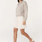 Frannie Silk Mini Skirt - Vanilla Spot