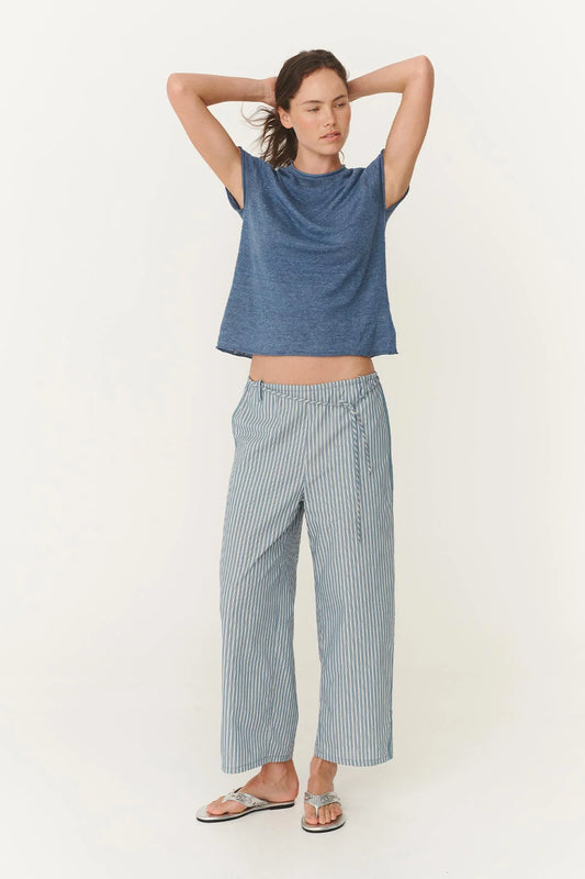 Gabe Lounge Pants - Dusty Blue Stripe