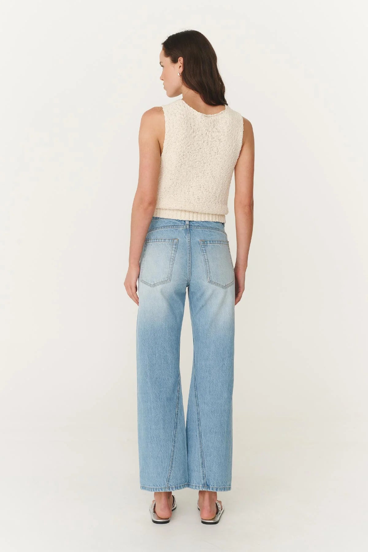 Percy Curve Seam Jeans - Faded Blue