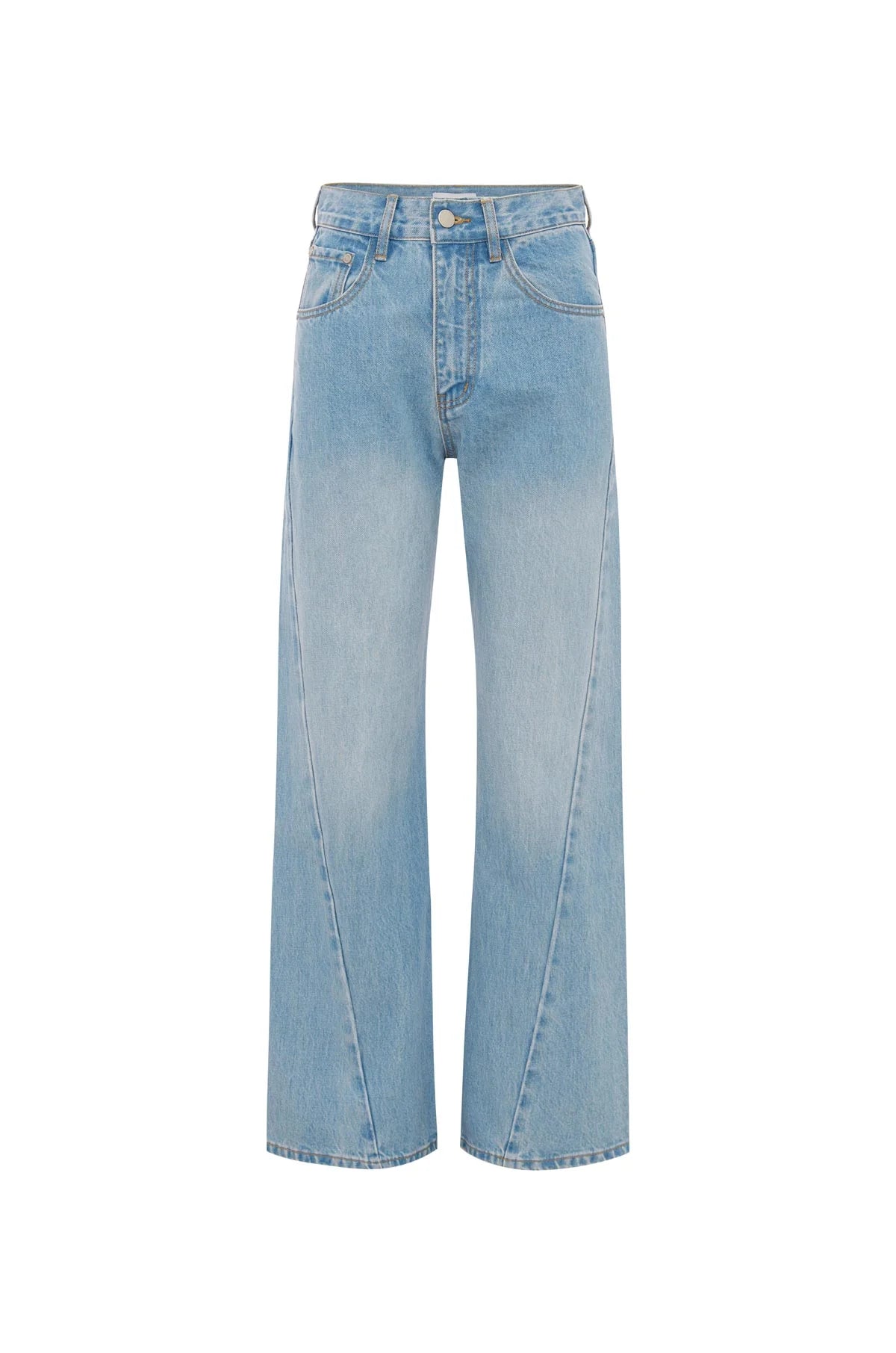 Percy Curve Seam Jeans - Faded Blue