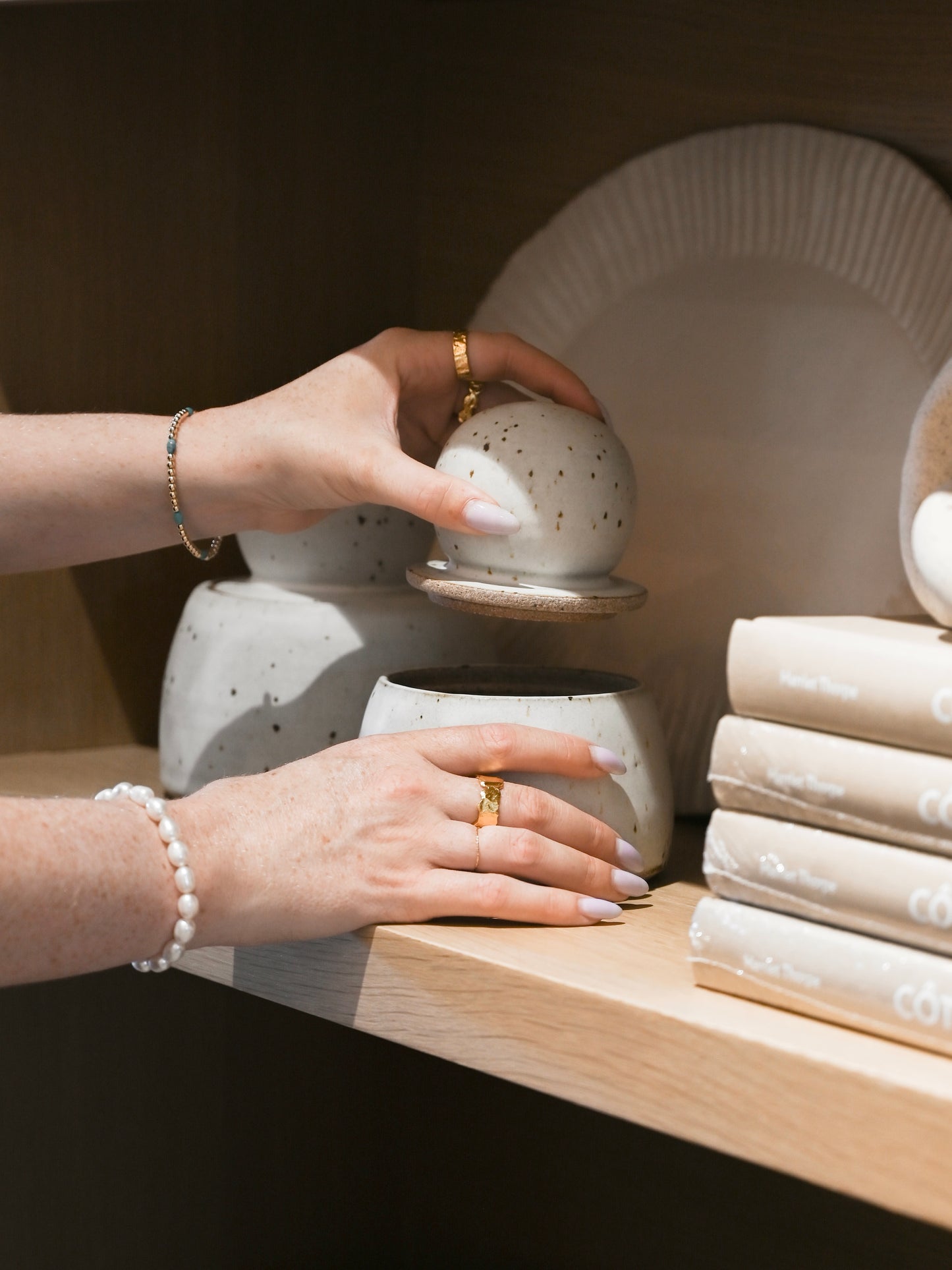 Alabaster Stash Jar - Medium