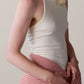 Baby Rib Halter Top - Creme