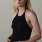 Baby Rib Halter Top - Jet