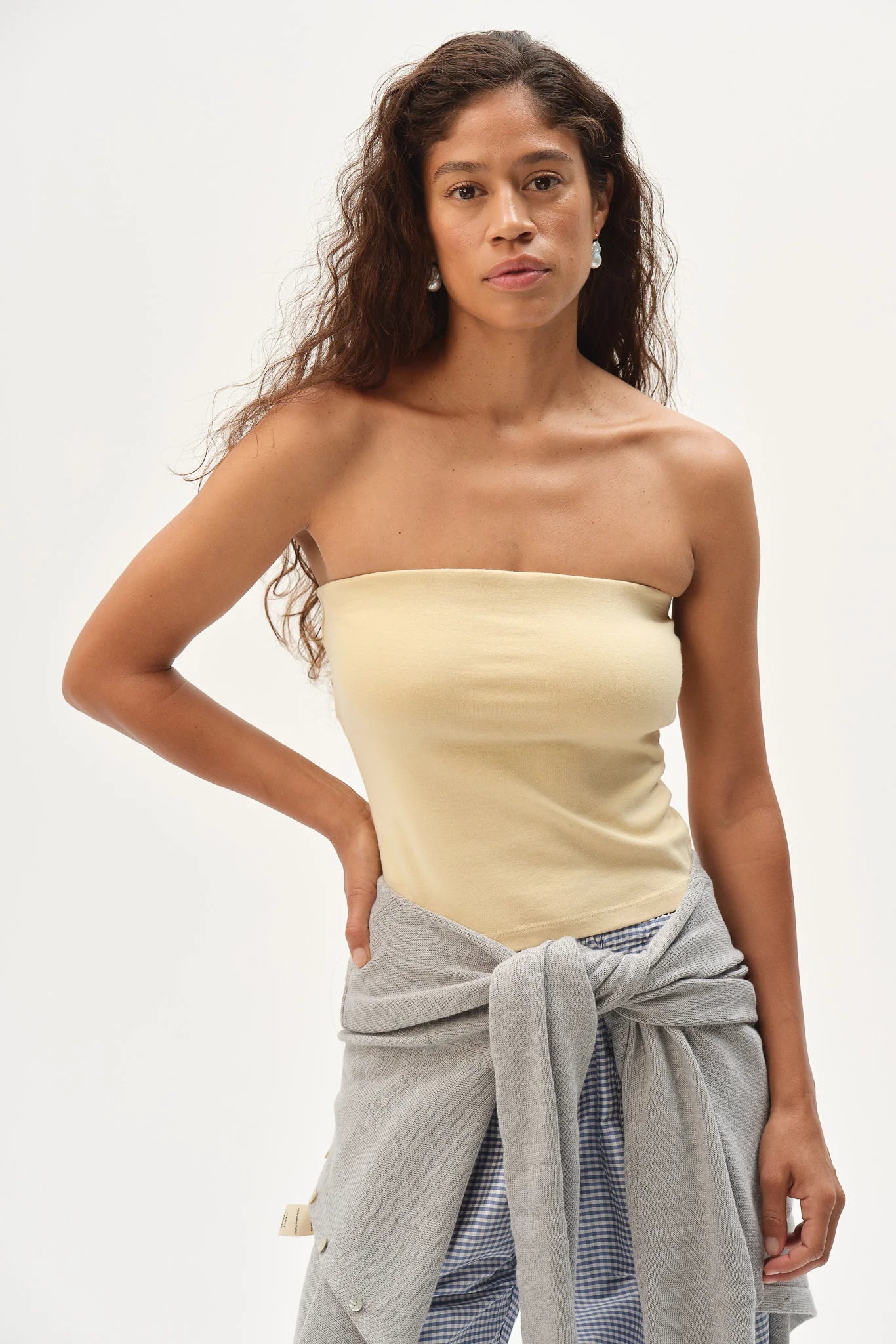 Baby Rib Tube Top - Butter
