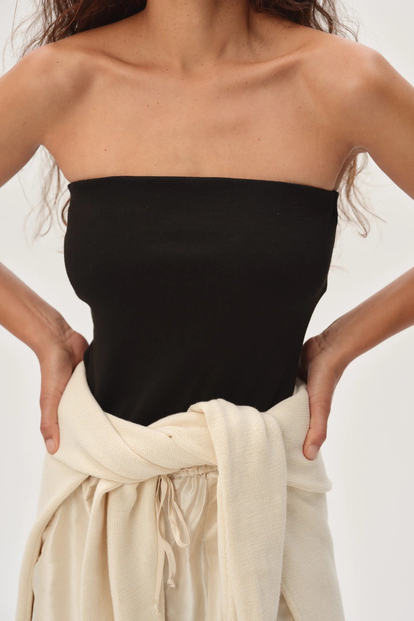 Baby Rib Tube Top - Jet