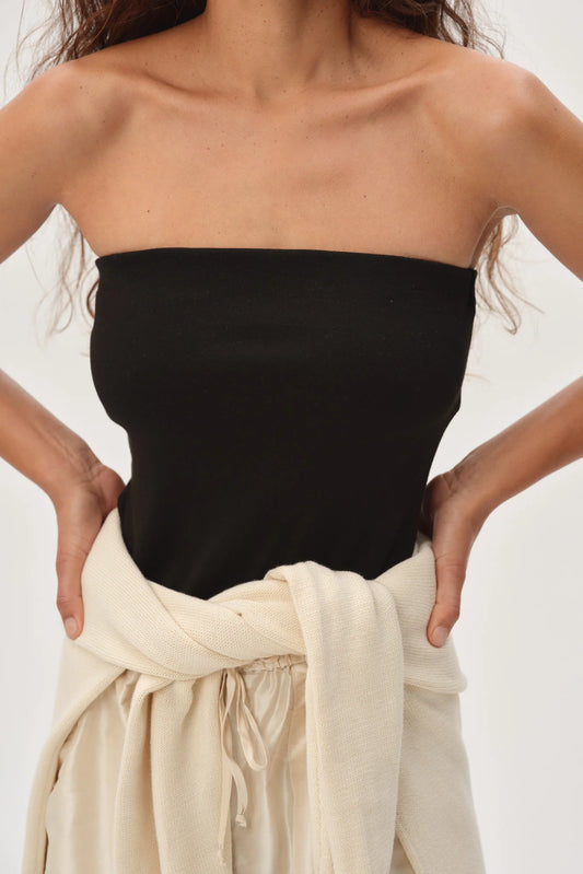 Baby Rib Tube Top - Jet
