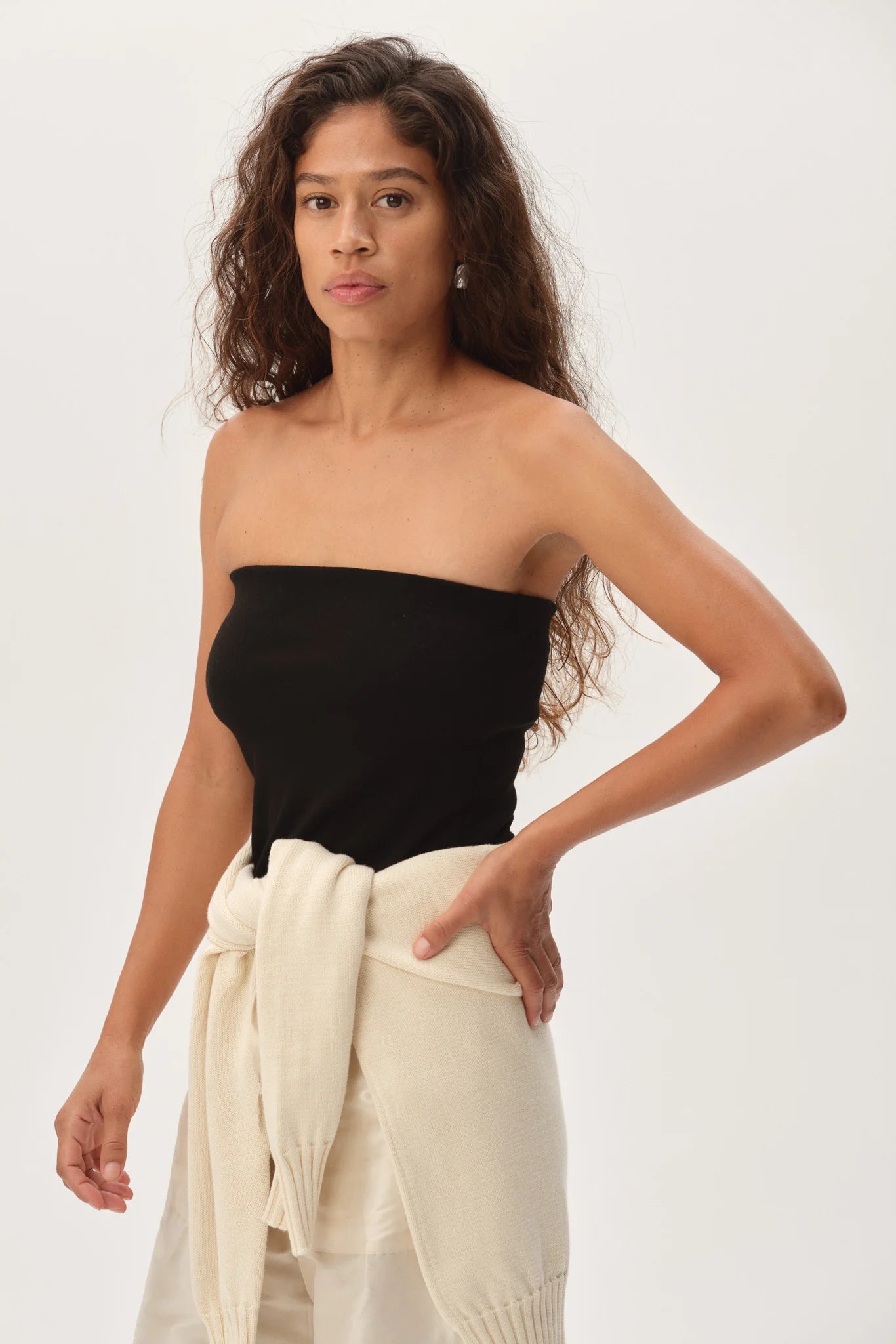 Baby Rib Tube Top - Jet