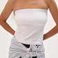 Baby Rib Tube Top - Powder