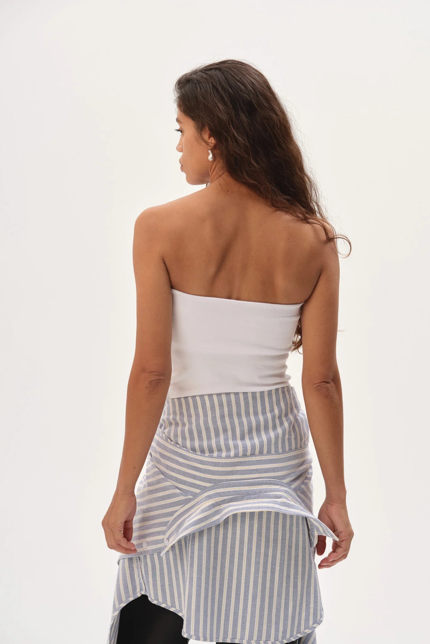 Baby Rib Tube Top - Powder