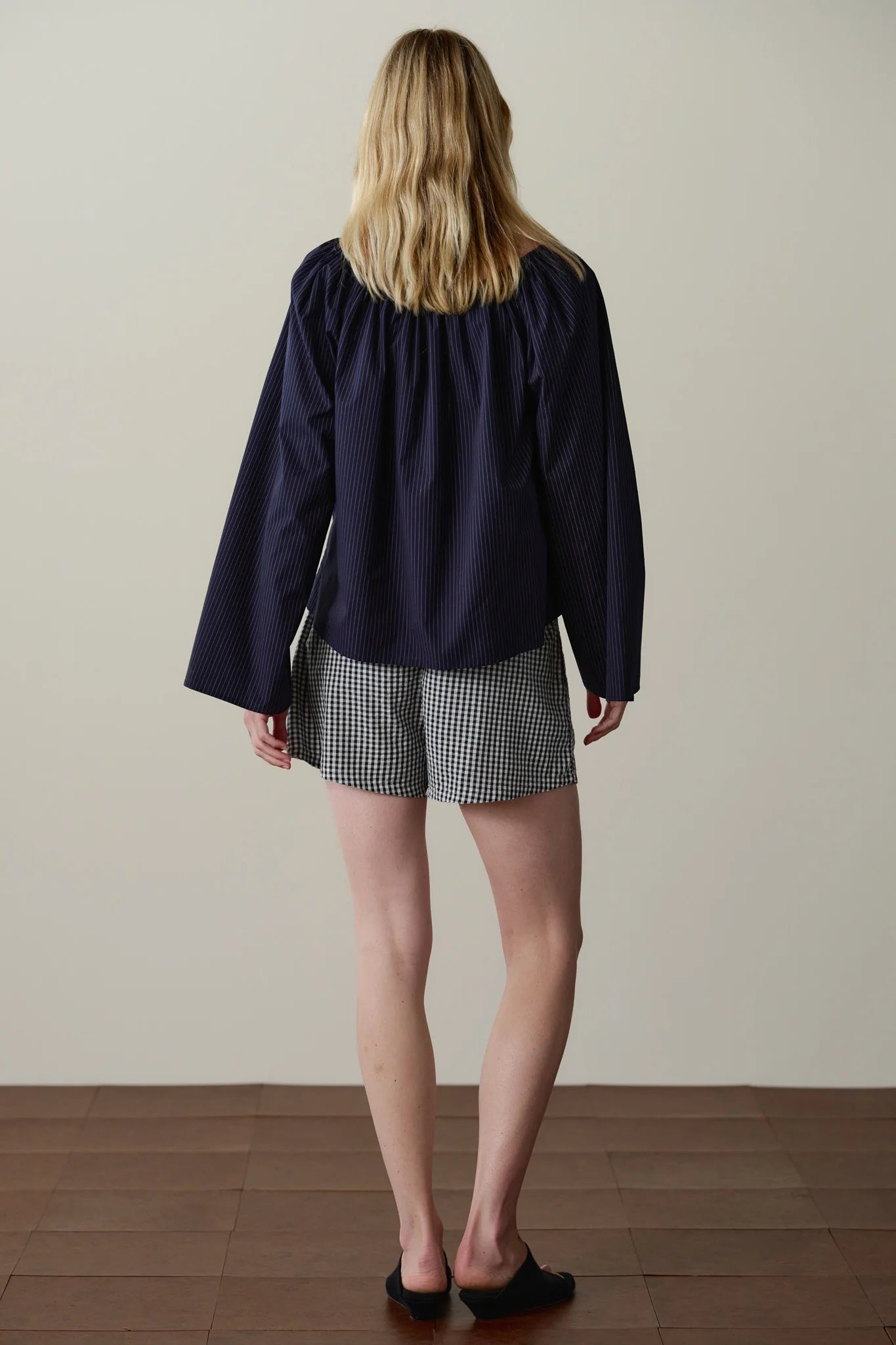 Cotton Gingham Tap Short - Jet