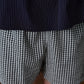 Cotton Gingham Tap Short - Jet