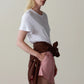 Cotton Gingham Tap Short - Rhubarb