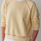 Eco-Terry Contrast Stitch Sweatshirt - Butter