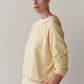 Eco-Terry Contrast Stitch Sweatshirt - Butter