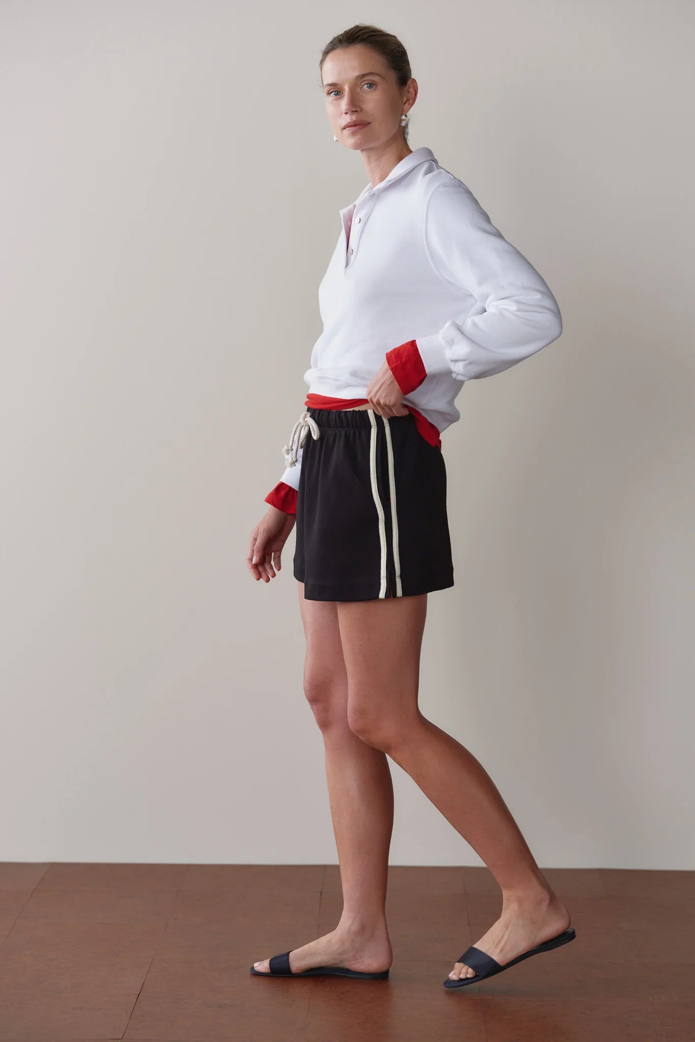 Stripe Eco-Terry Short - Jet