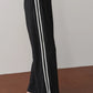Linen Crop Stripe Pant - Jet
