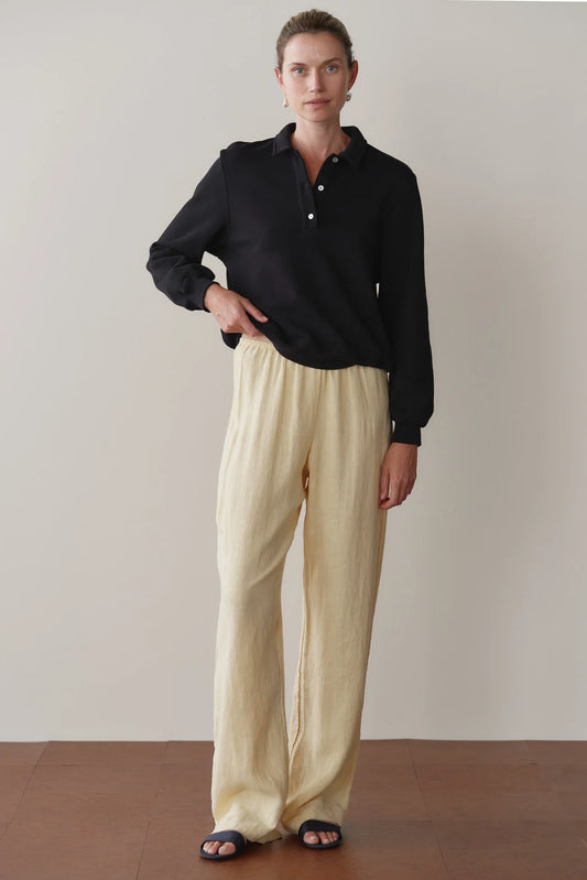 Linen Simple Pant - Butter