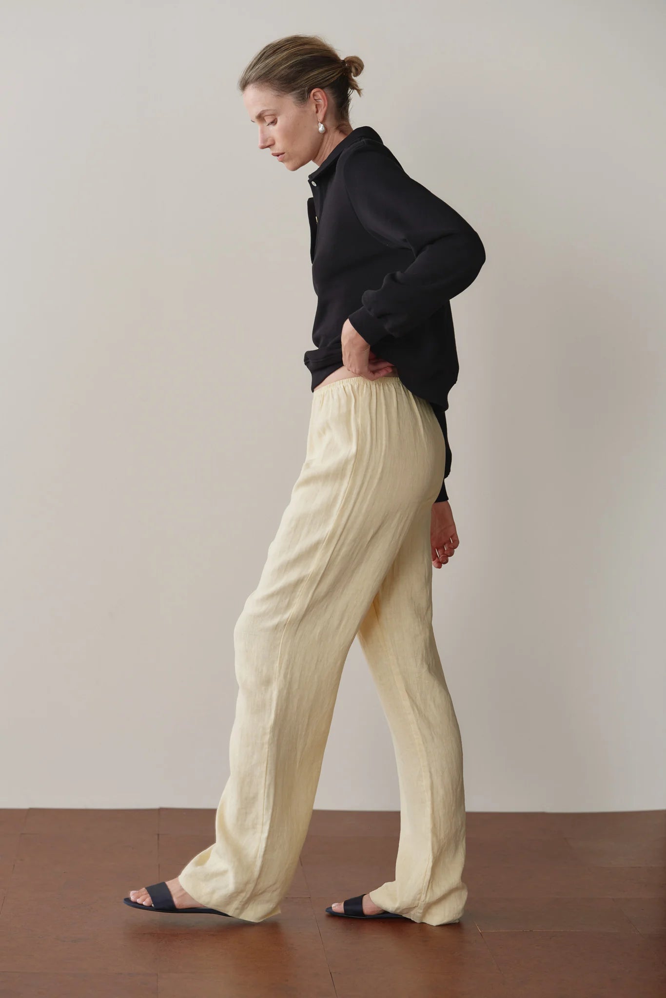 Linen Simple Pant - Butter