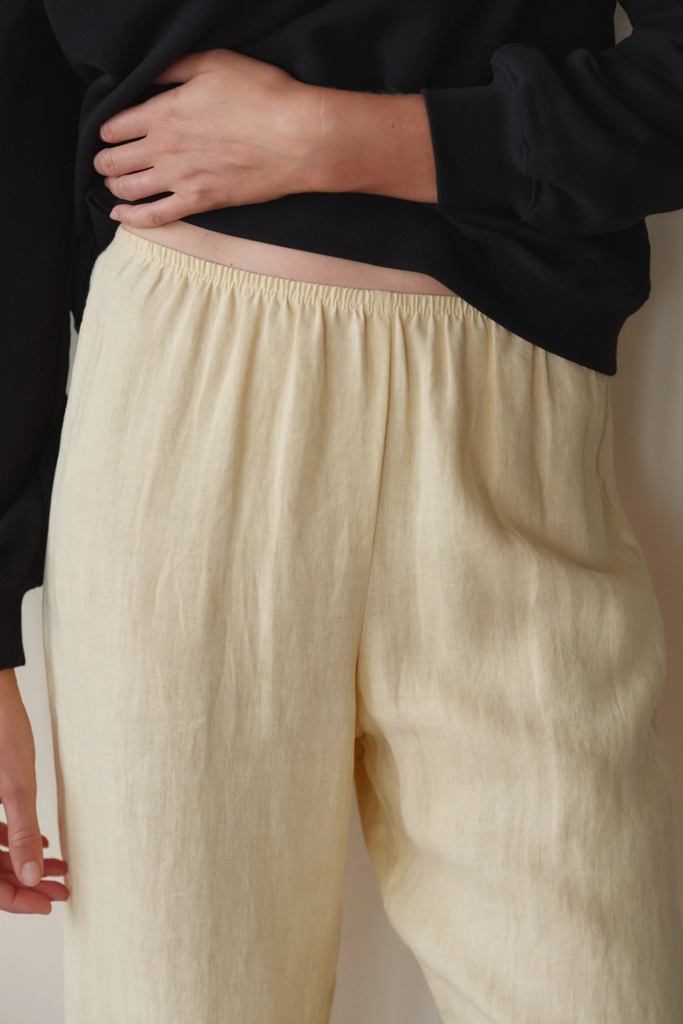 Linen Simple Pant - Butter