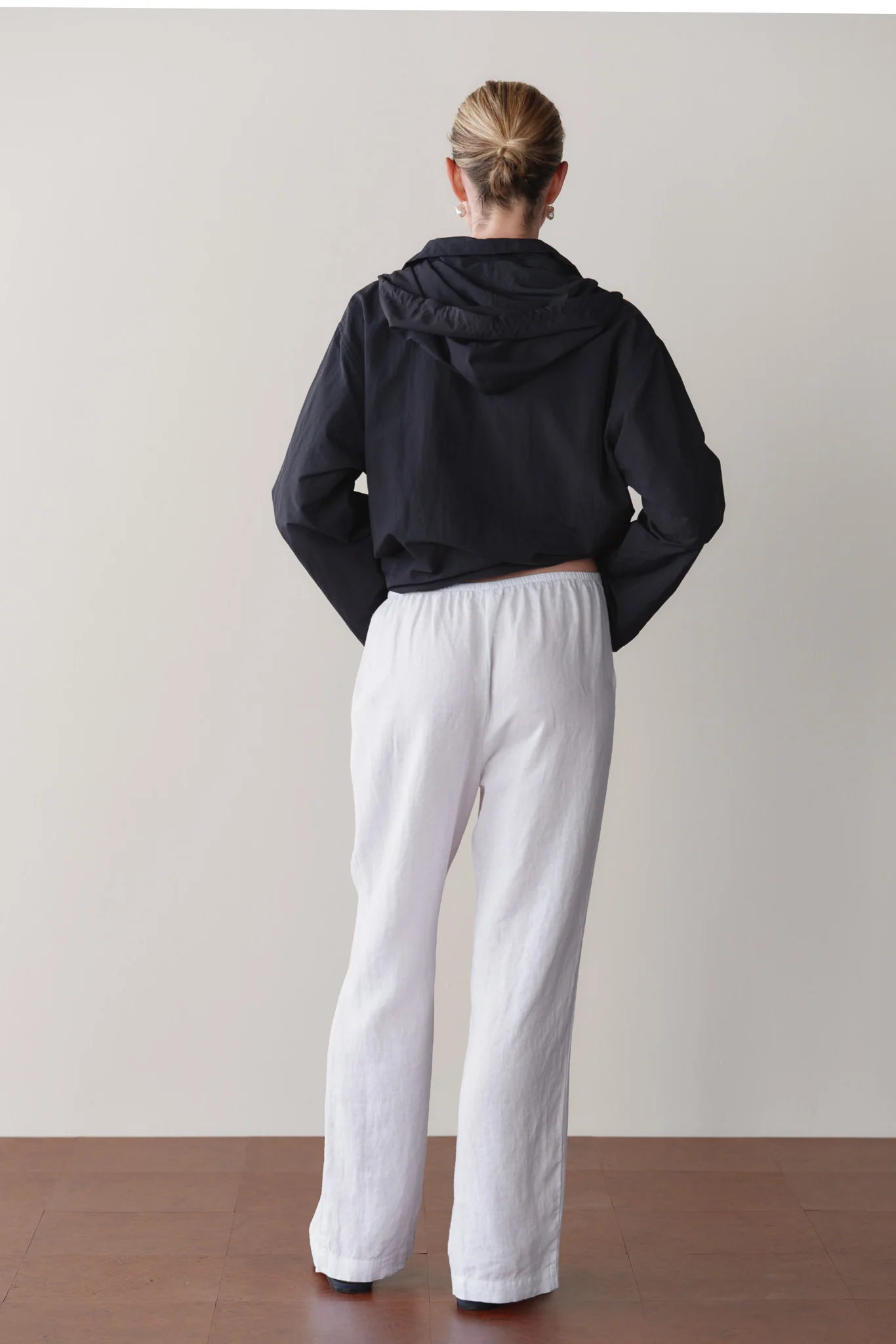 Linen Simple Pant - Powder