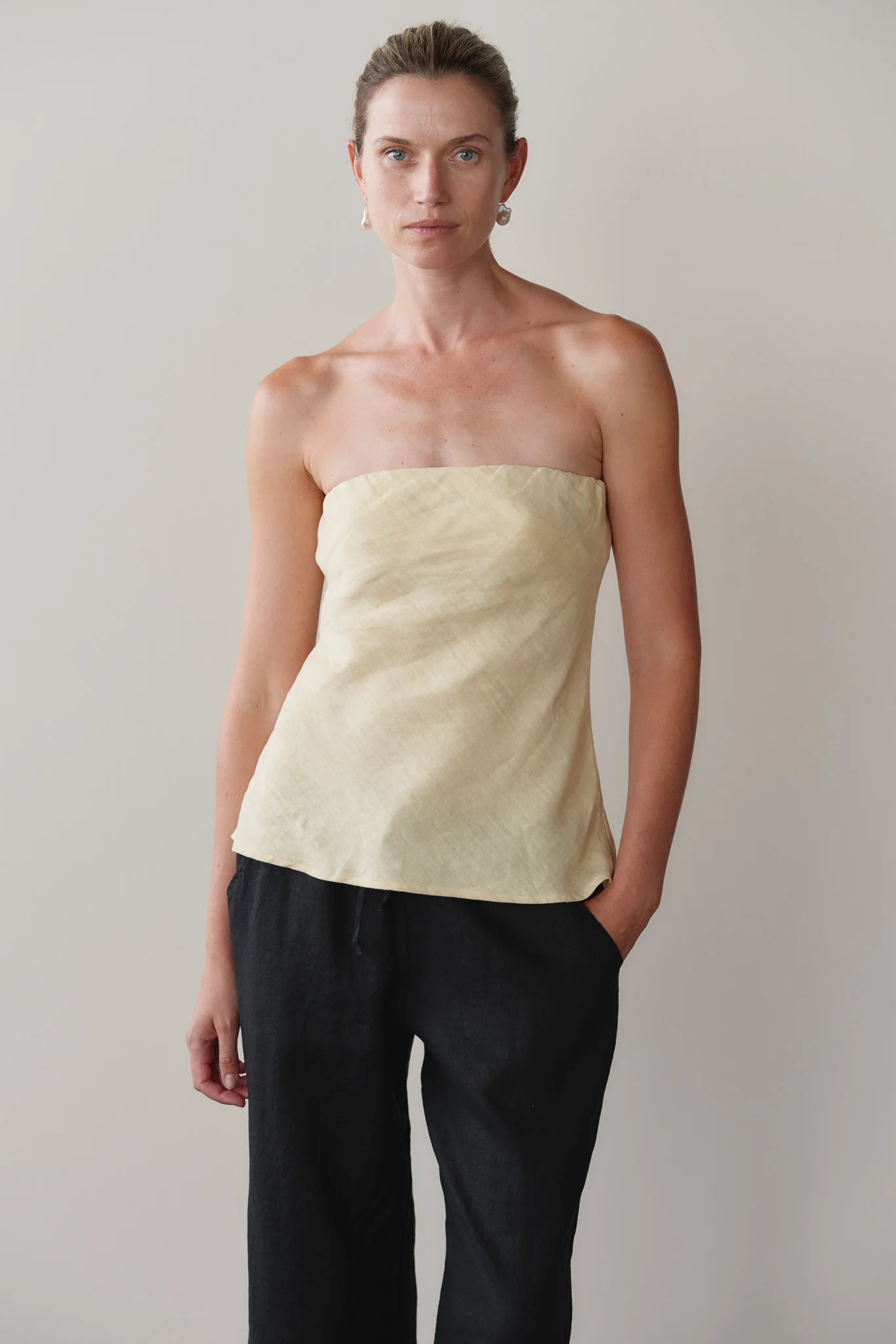 Linen Tube Top - Butter