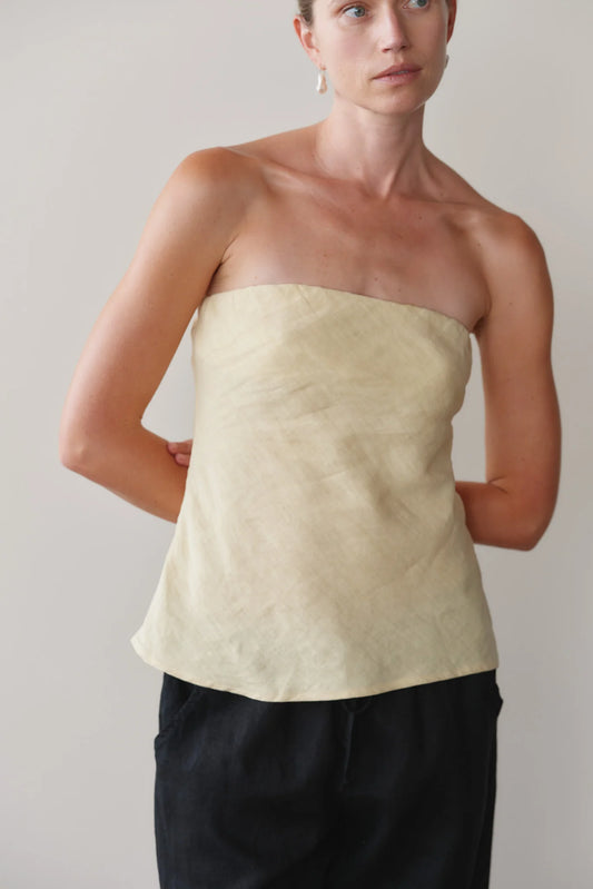Linen Tube Top - Butter