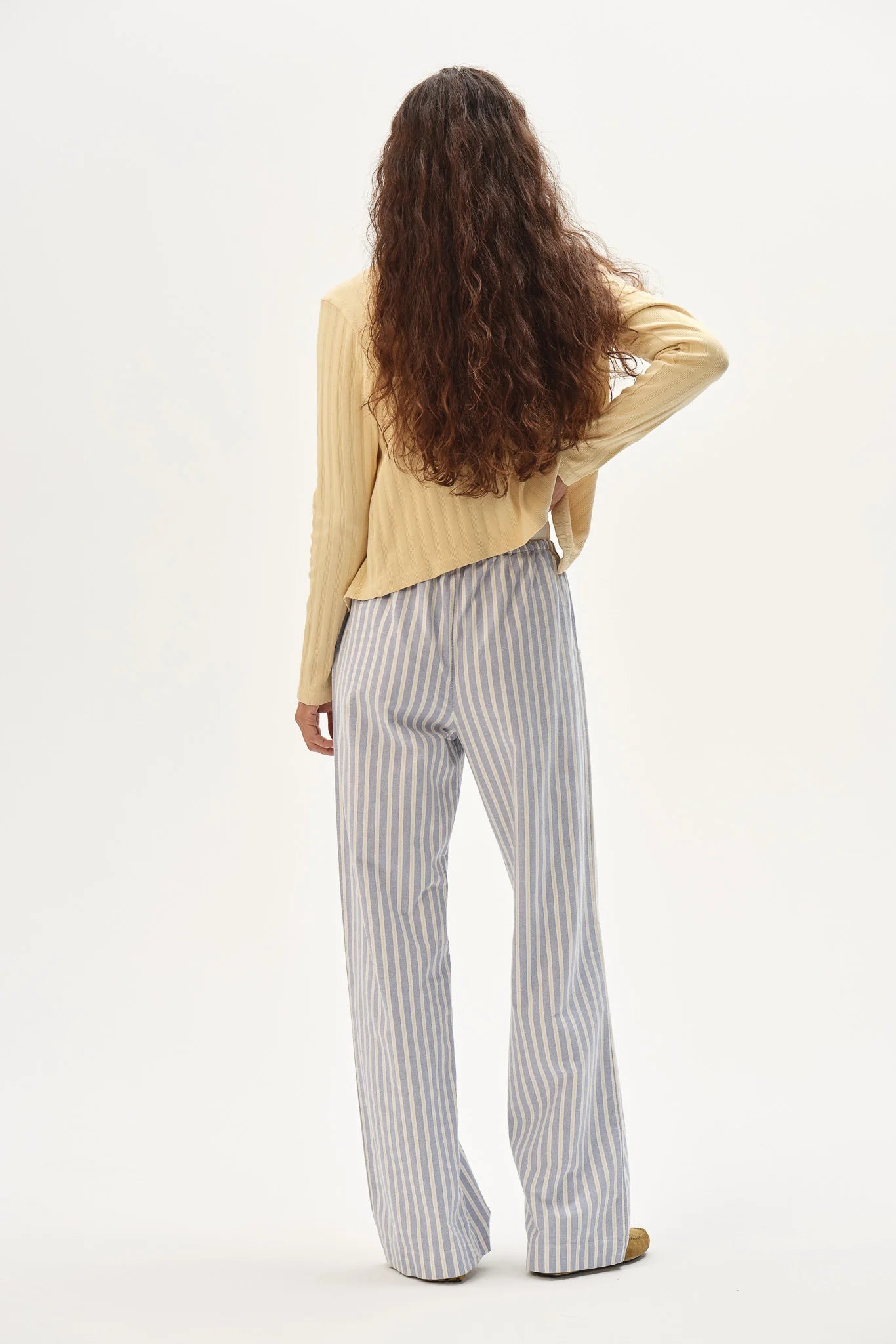 Oxford Drawstring Pant - Butter Stripe