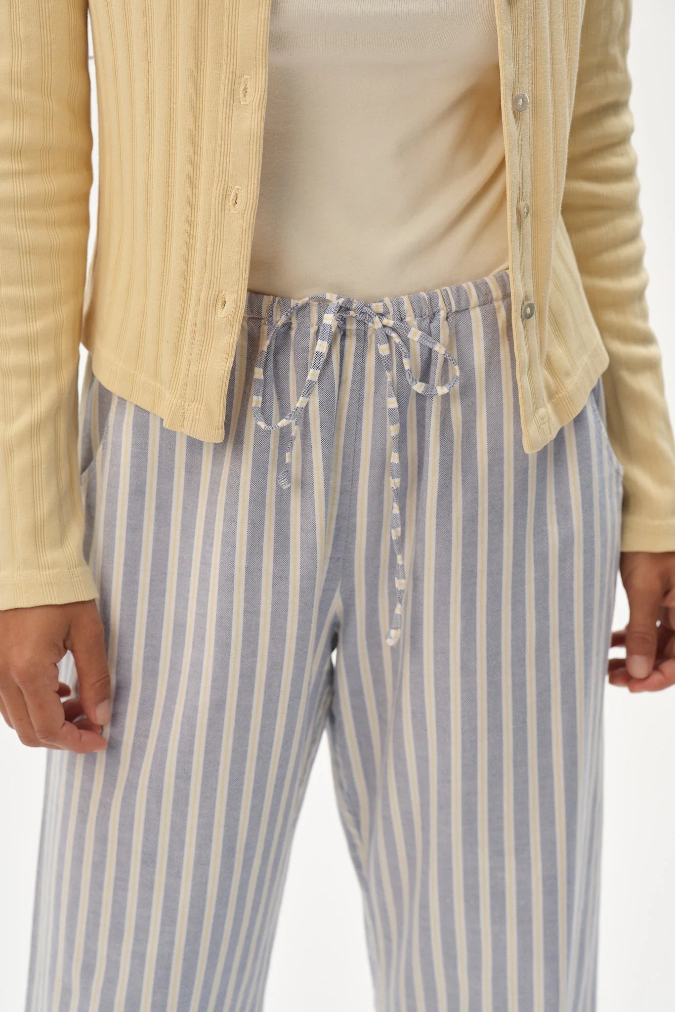 Oxford Drawstring Pant - Butter Stripe