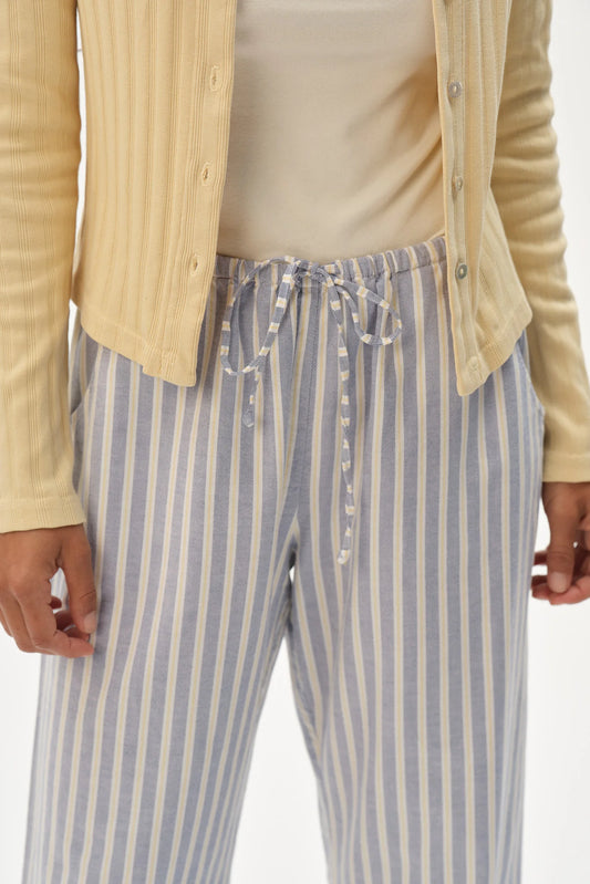 Oxford Drawstring Pant - Butter Stripe
