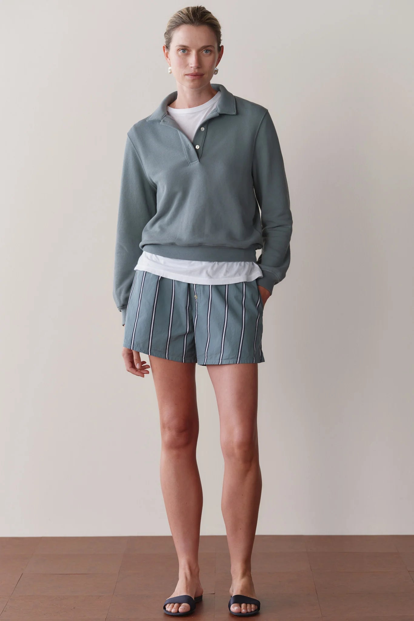 Pop Boxer - Sage Stripe