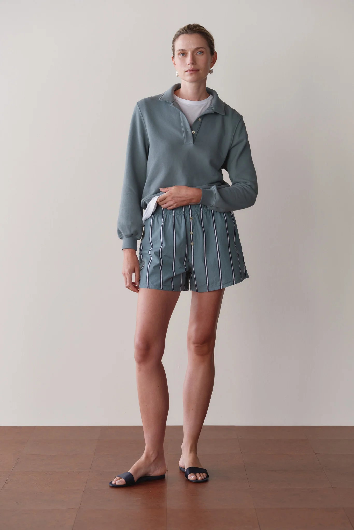 Pop Boxer - Sage Stripe