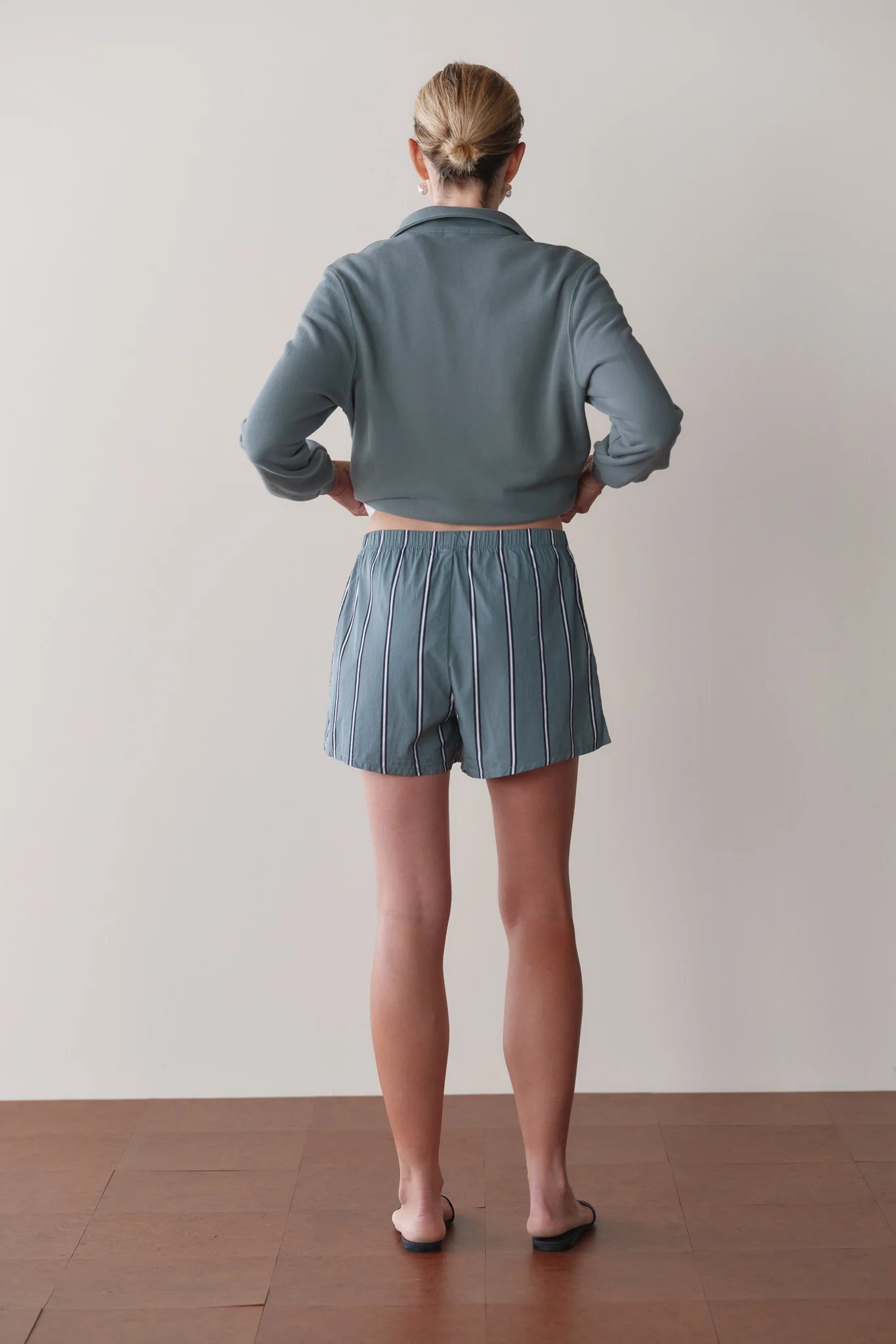 Pop Boxer - Sage Stripe