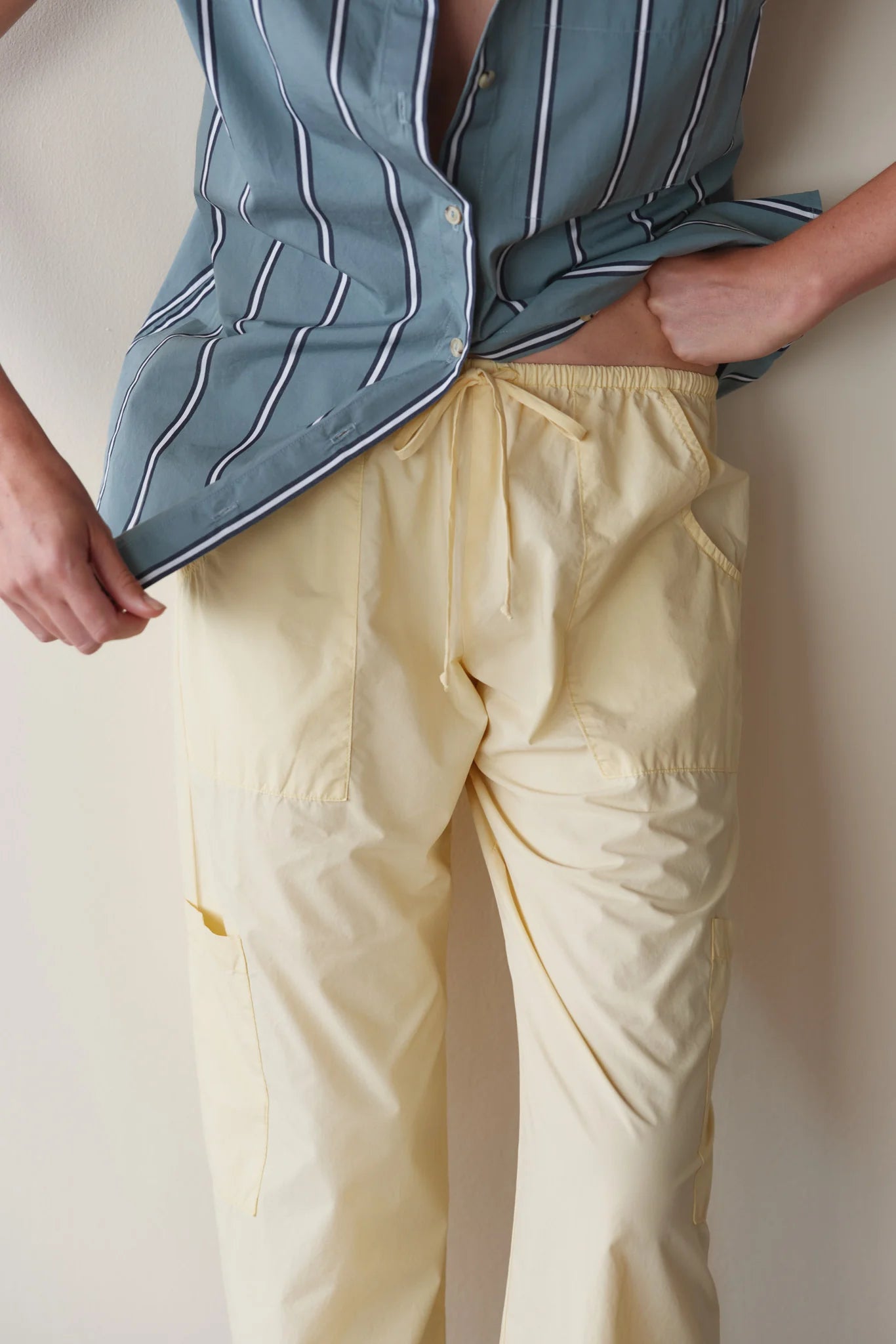 Pop Drawstring Cargo Pant - Butter