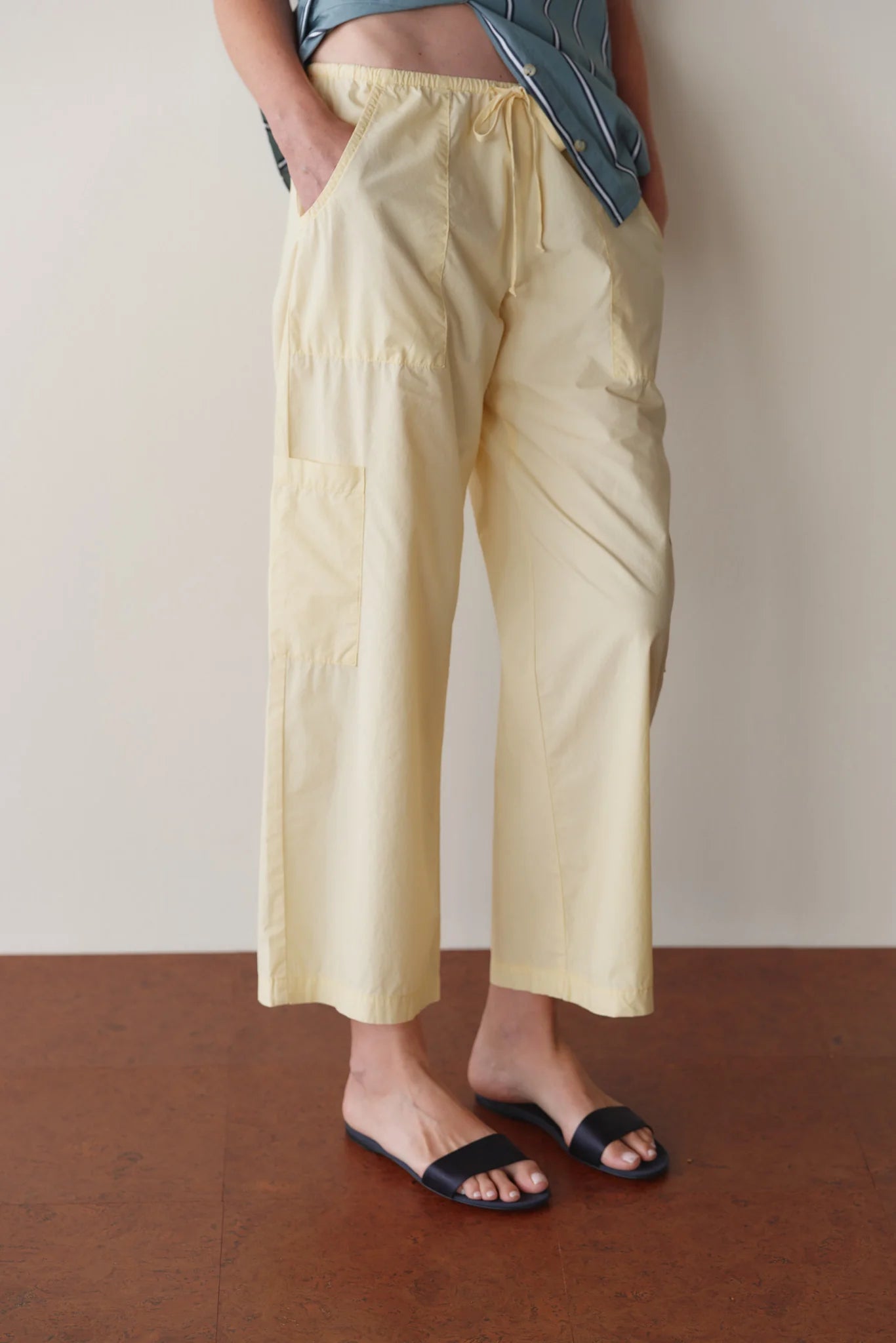 Pop Drawstring Cargo Pant - Butter