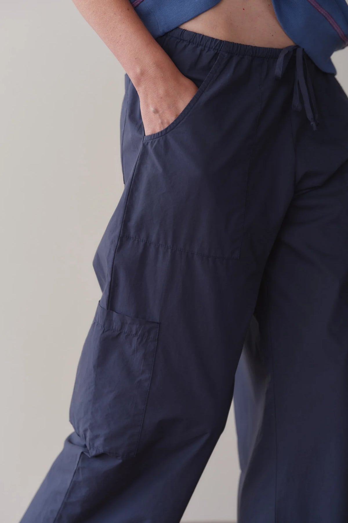 Pop Drawstring Cargo Pant - Midnight