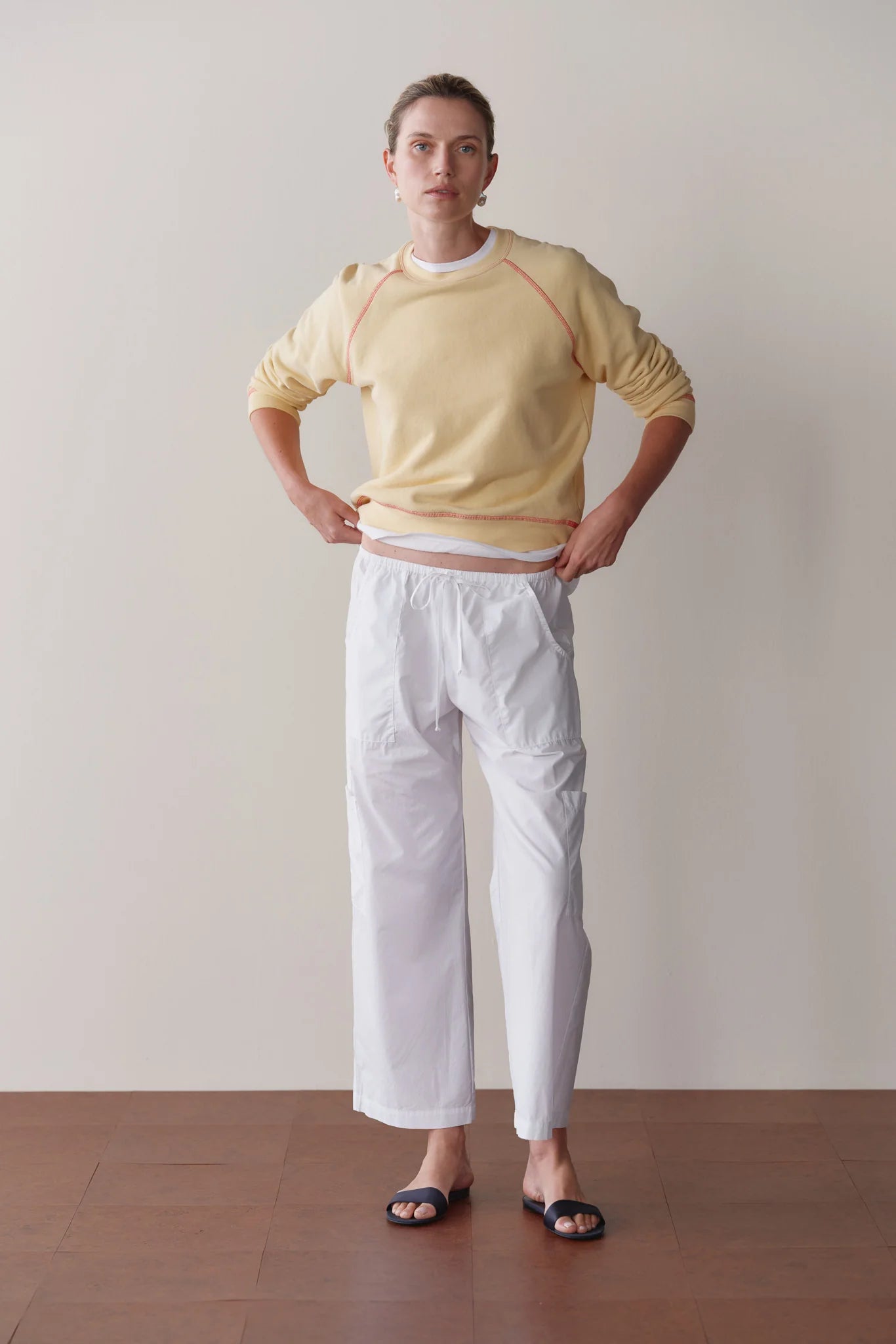 Pop Drawstring Cargo Pant - Powder