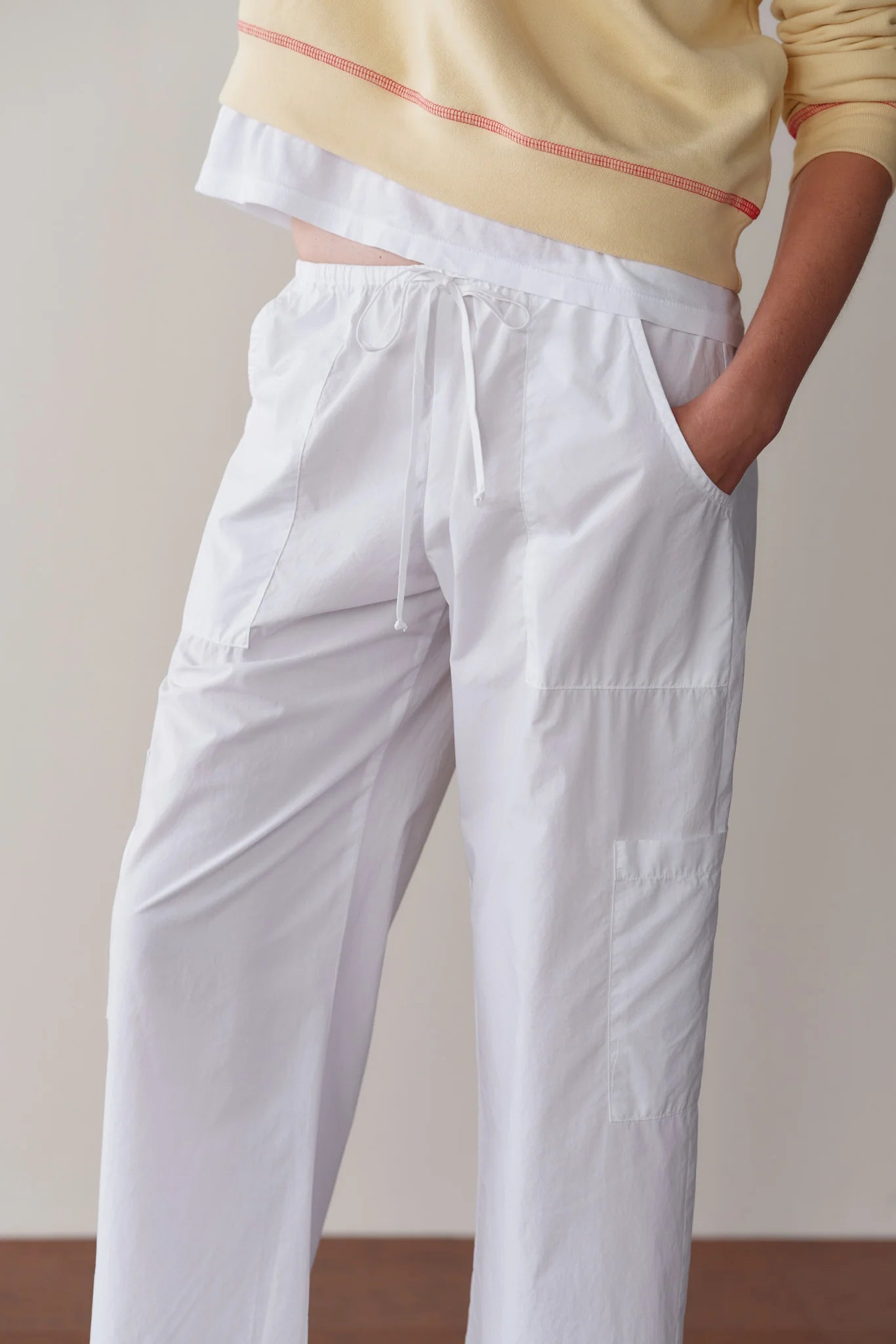 Pop Drawstring Cargo Pant - Powder