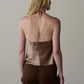 Silk Halter Top - Shitake